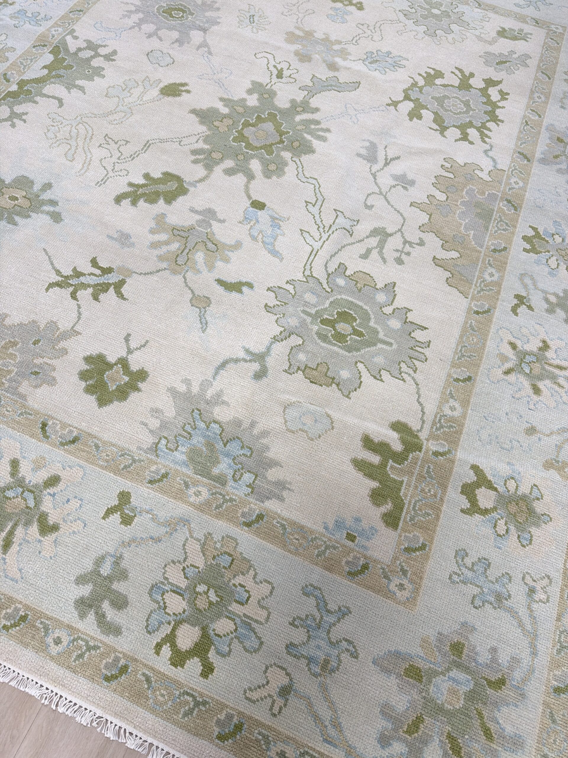 8 x 10 Turkish rug blues and greens - Image 2