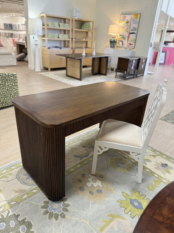 Teak brown writing desk - Image 3