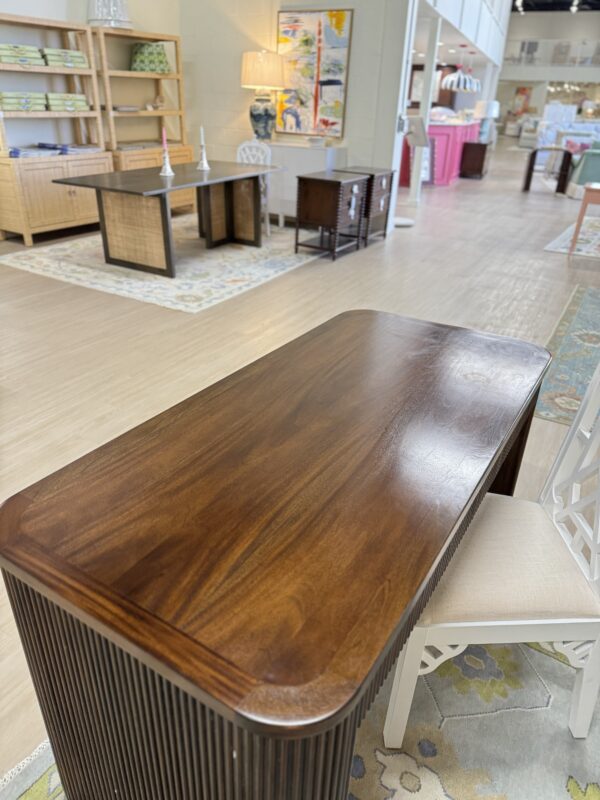 Teak brown writing desk - Image 4