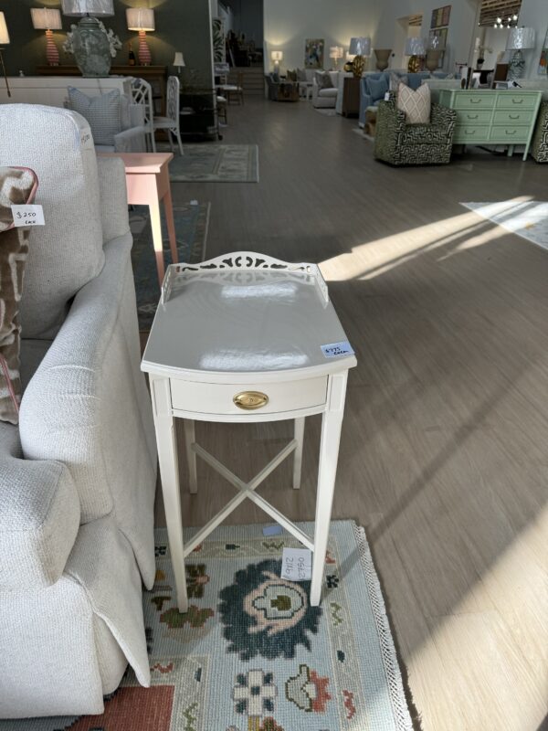 Vintage lacquered Side Tables in BM revere pewter $775 each sold as a set - Image 4