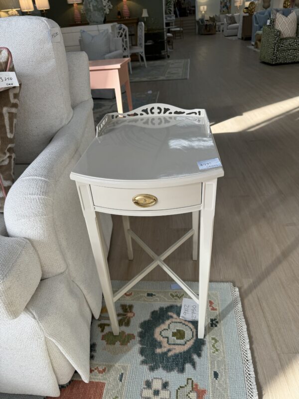 Vintage lacquered Side Tables in BM revere pewter $775 each sold as a set