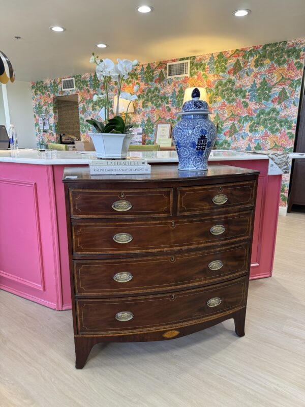 American BowFront Chest in Mahogany with inlay banding Copy Copy - Image 9