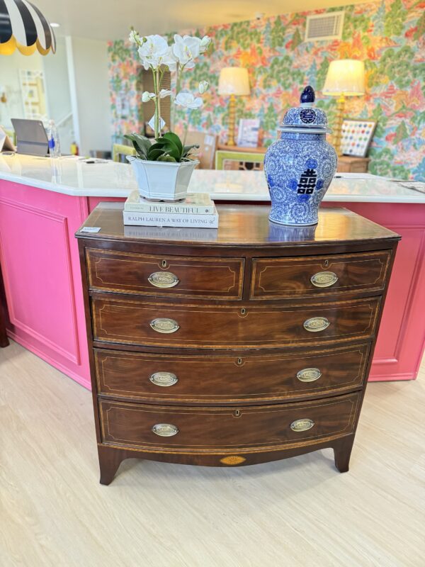American BowFront Chest in Mahogany with inlay banding Copy Copy - Image 6