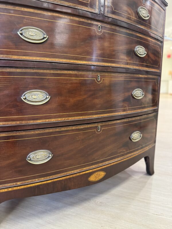 American BowFront Chest in Mahogany with inlay banding Copy Copy - Image 4