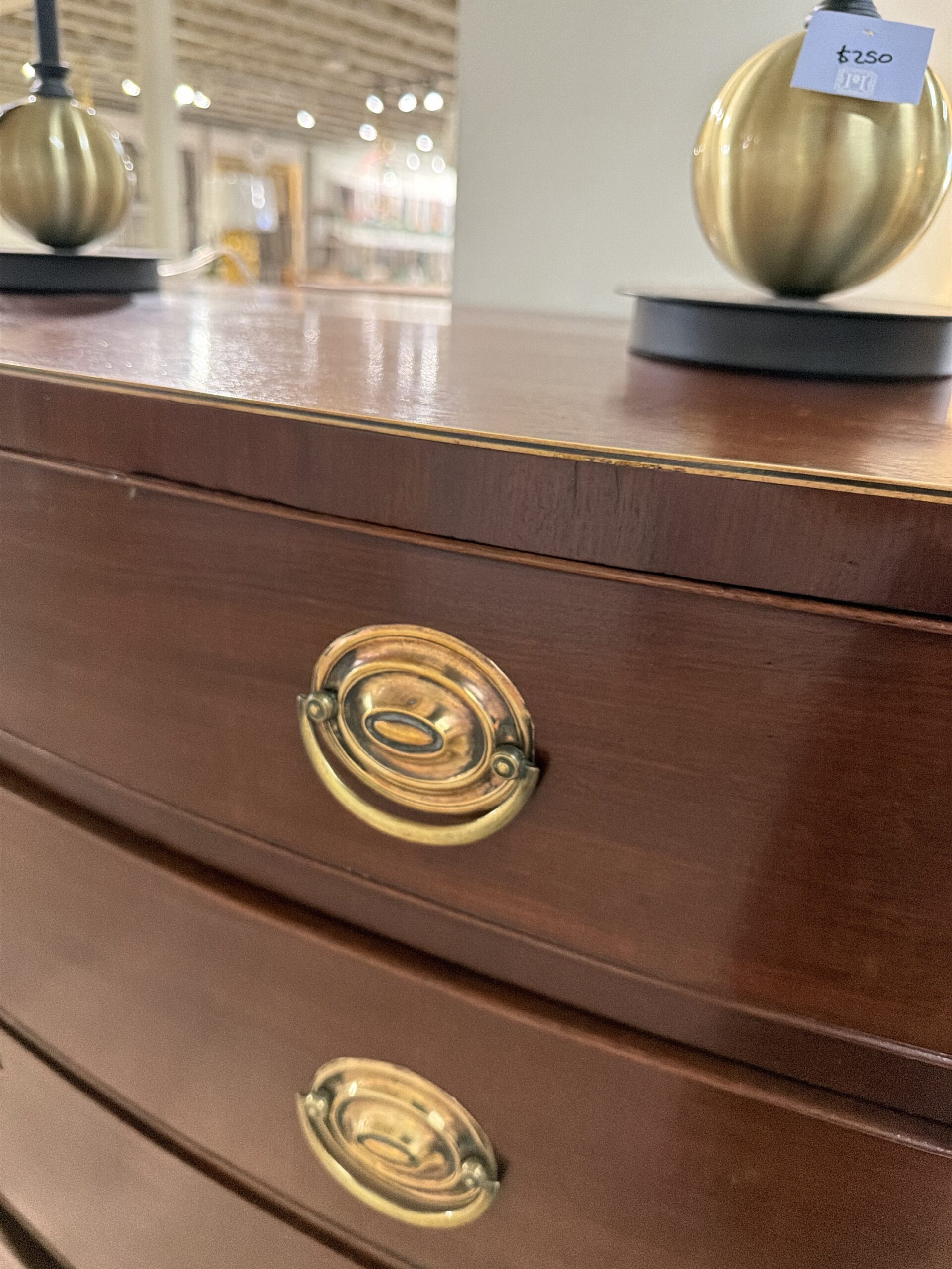 American BowFront Chest in Mahogany - Image 2