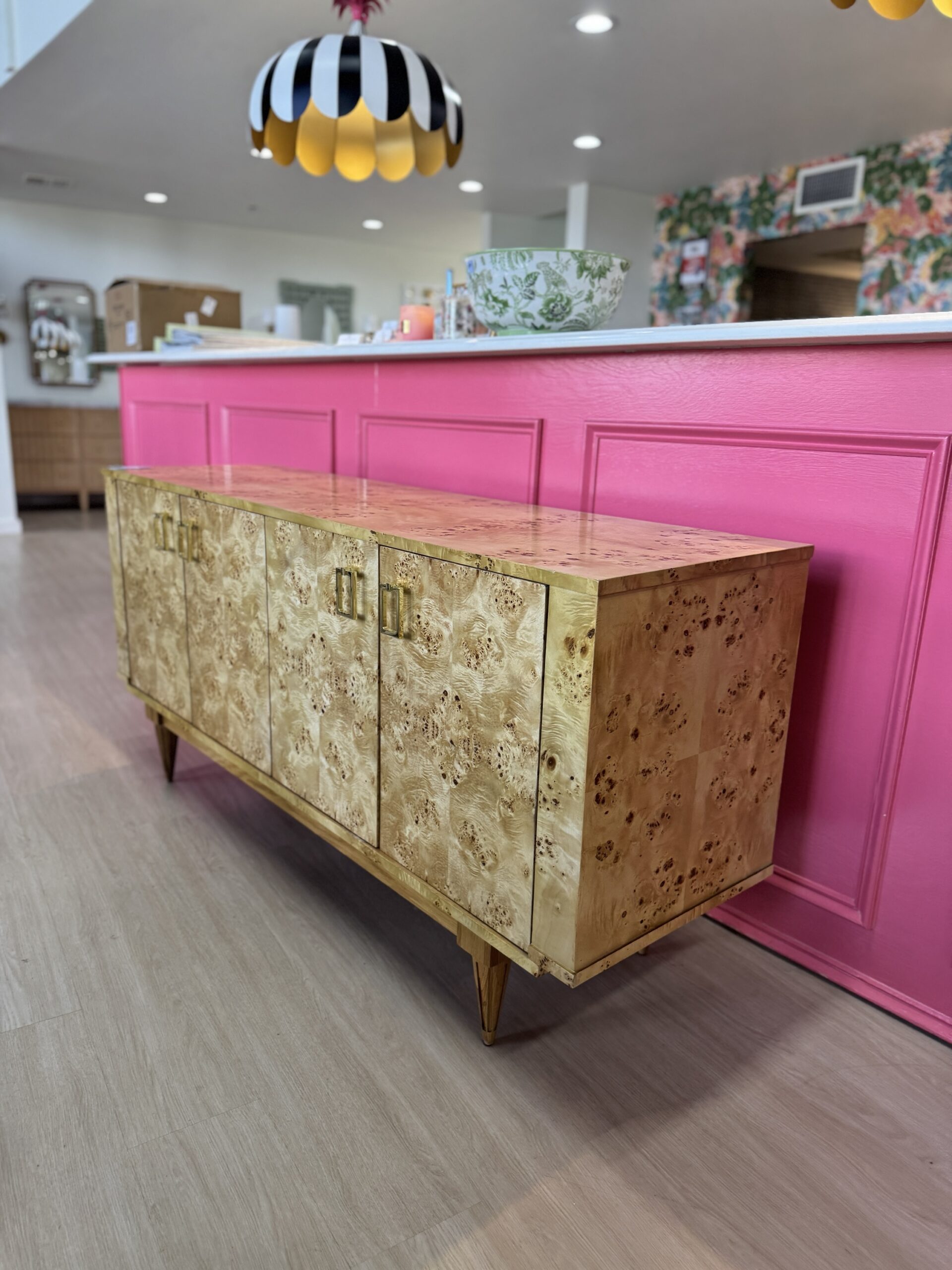 Gently used Burlwood four-door cabinet! - Image 3