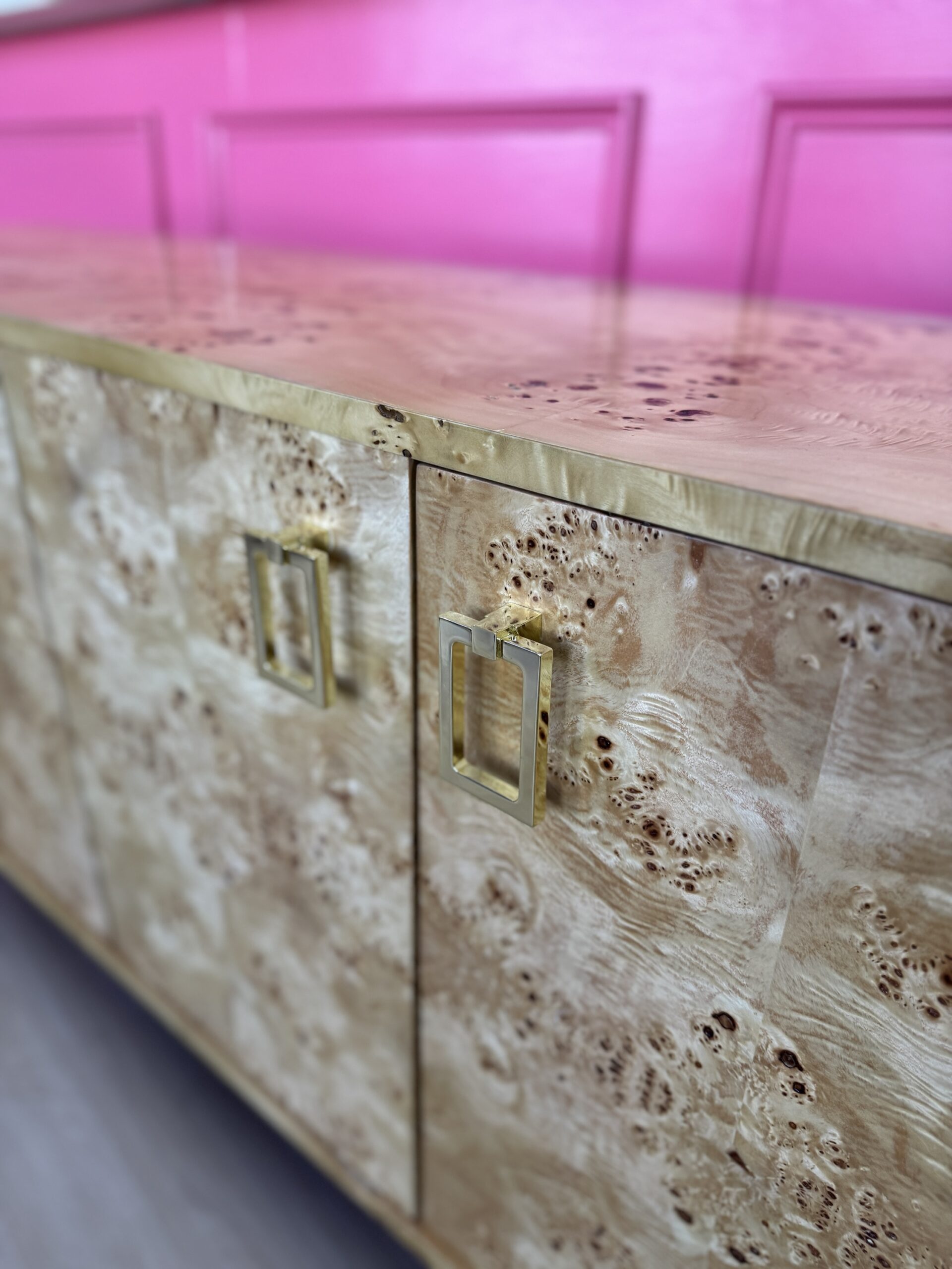 Gently used Burlwood four-door cabinet! - Image 2