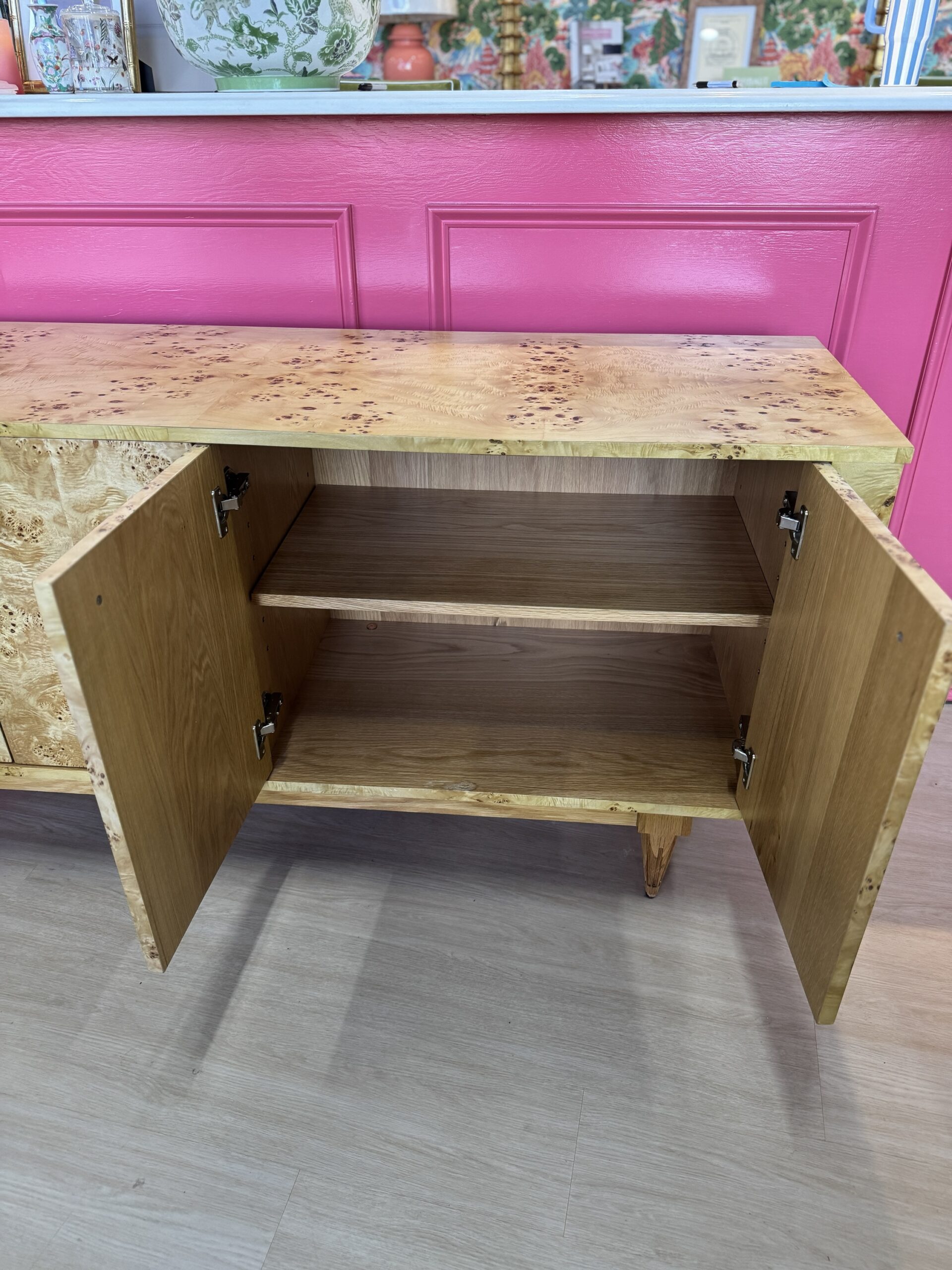 Gently used Burlwood four-door cabinet! - Image 5