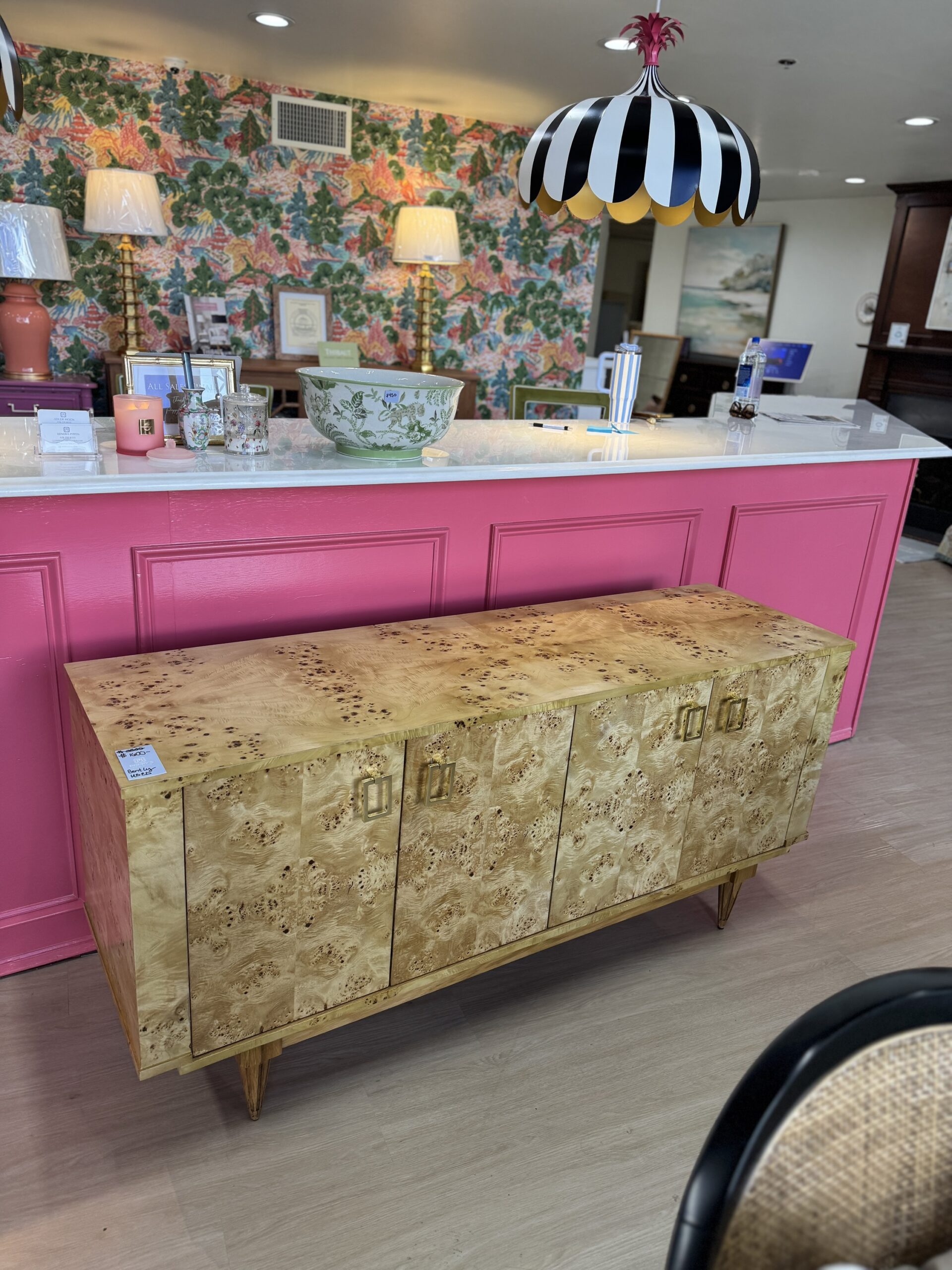 Gently used Burlwood four-door cabinet! - Image 4