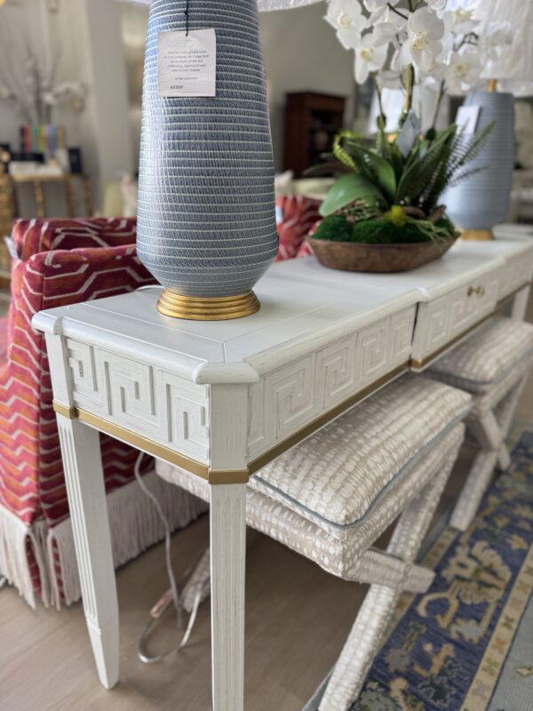 Theo Greek key console table - Image 5