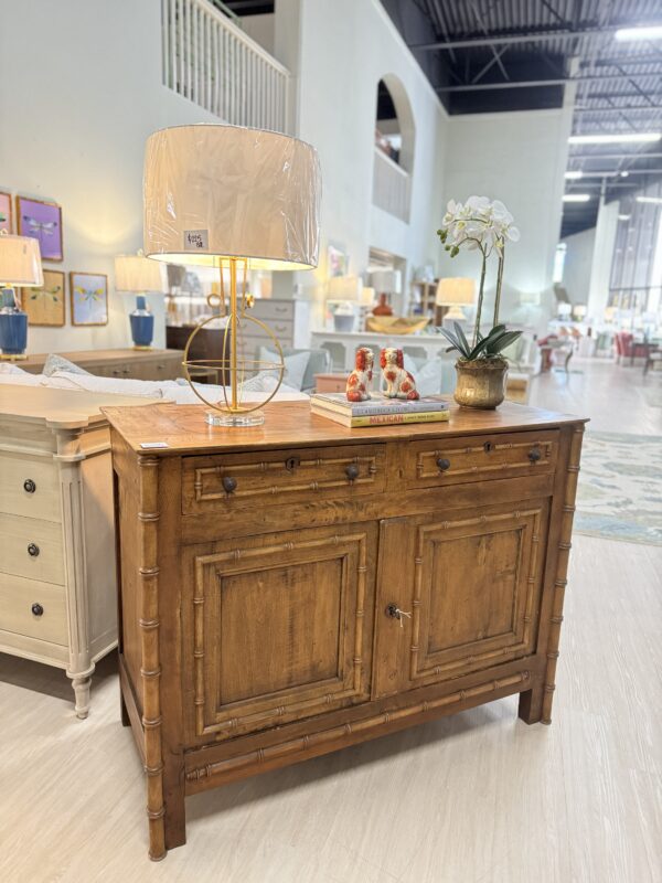 VINTAGE  | Faux bamboo chest with 2 doors & two drawers for storage!! Now available on our website! - Image 8