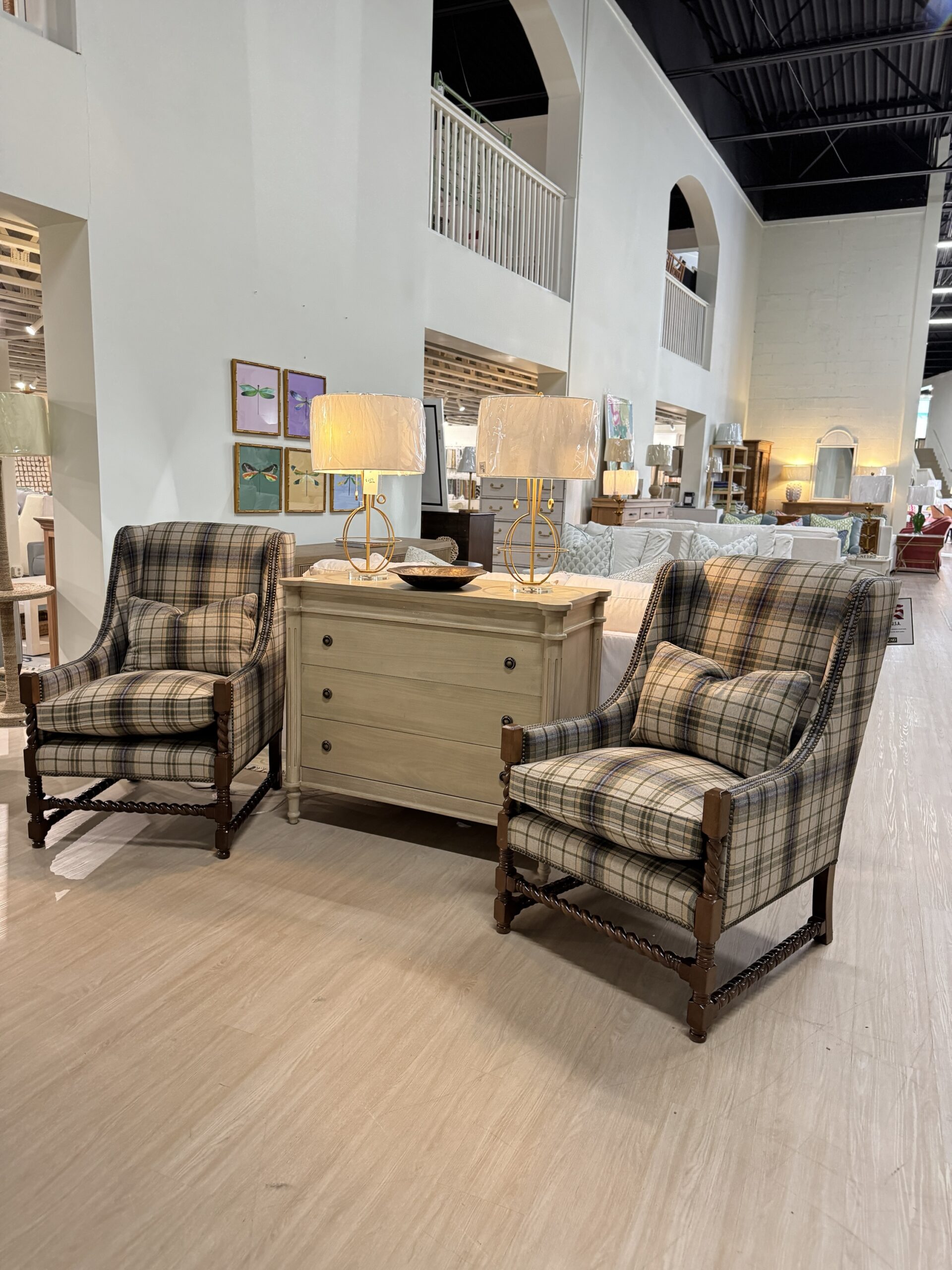 Set of kincaid wool Harrington with brass nailheads and wooden legs
$2900 each - Image 5