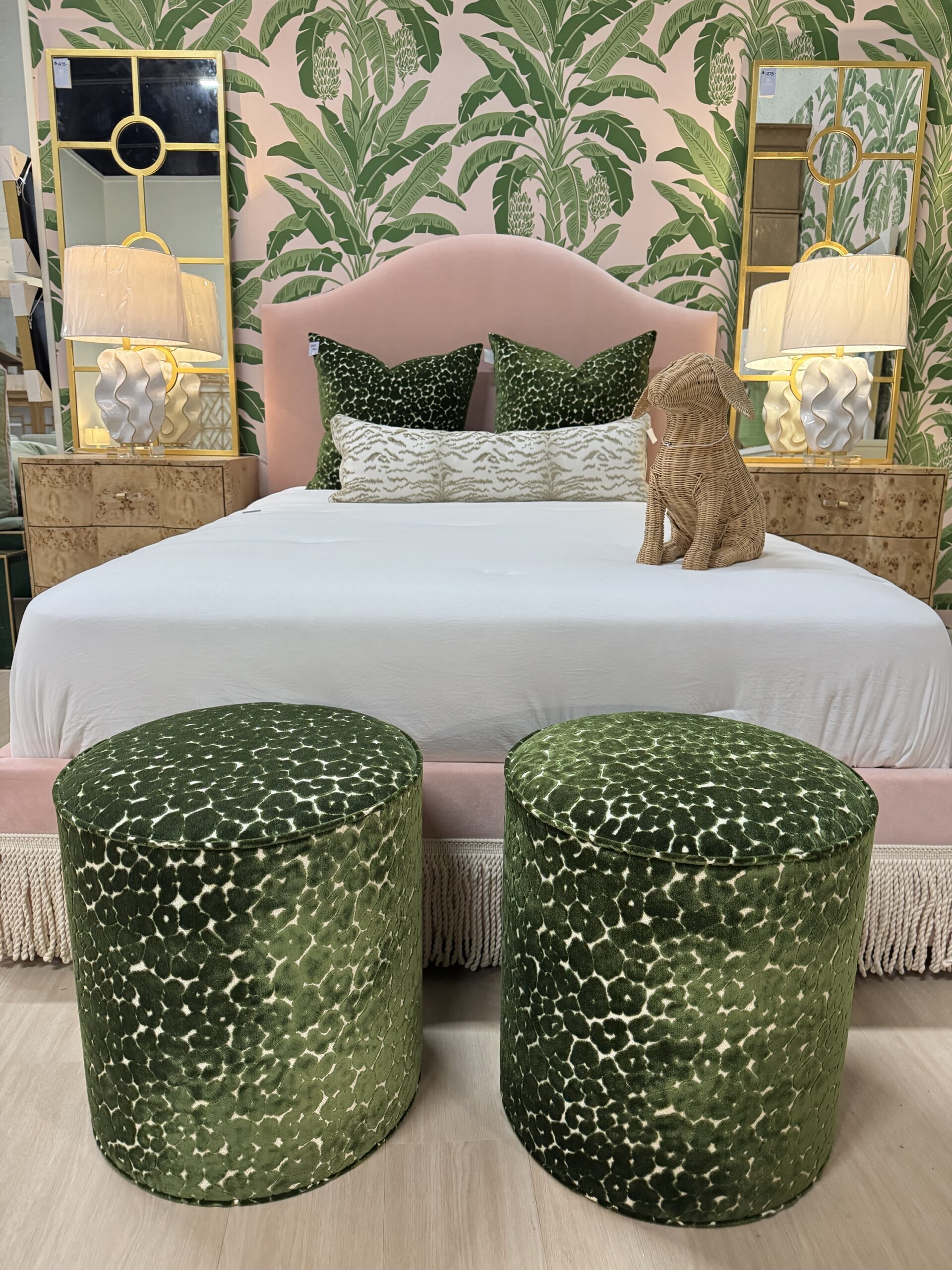 Set of custom design leapord  pucylinder, ottoman set! $1400  each! - Image 3