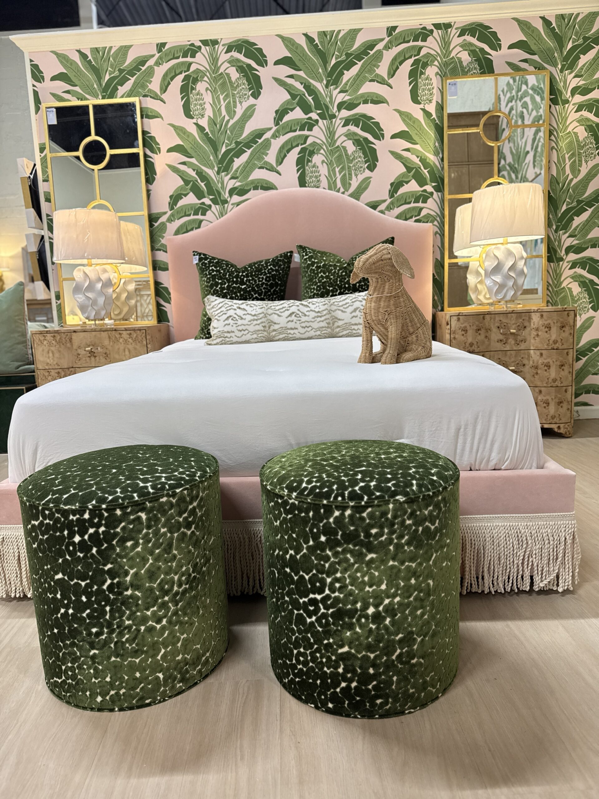 Set of custom design leapord  pucylinder, ottoman set! $1400  each! - Image 2