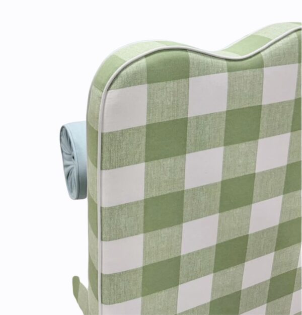 Green ginham scalloped upholster, twin daybed with a trundle!! Only one available - Image 2