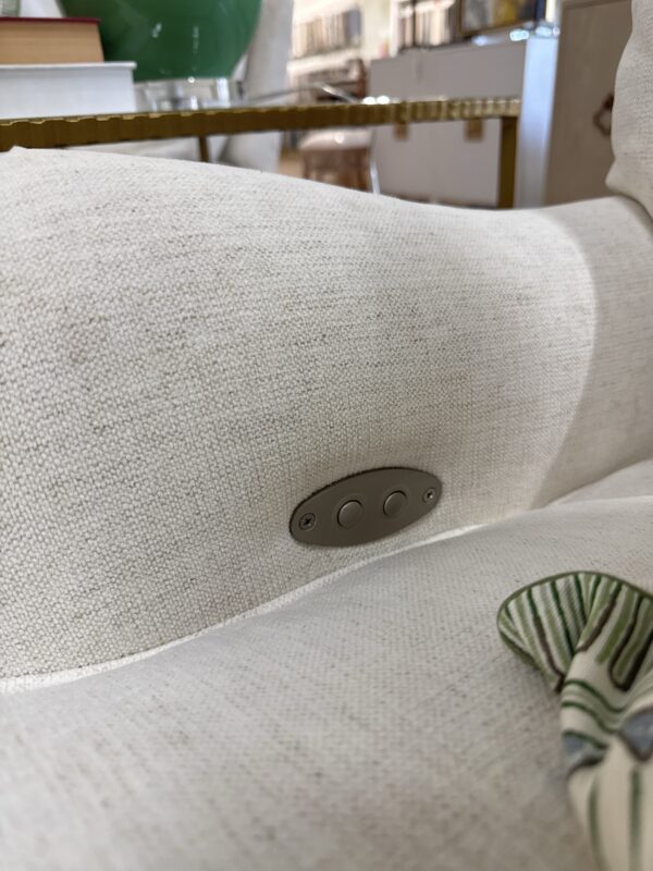 Electric swivel, rock, and recline covered in performance fabric Crypton nomad snow! - Image 6
