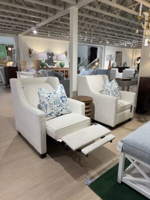 ELECTRIC RECLINER SET! $2950 EACH-  must be plugged in and these include a USB and USB-C port to charge your phone! Covered in performance fabric, crypton nomad snow
