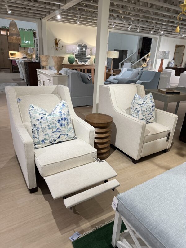 ELECTRIC RECLINER SET! $2950 EACH-  must be plugged in and these include a USB and USB-C port to charge your phone! Covered in performance fabric, crypton nomad snow - Image 7