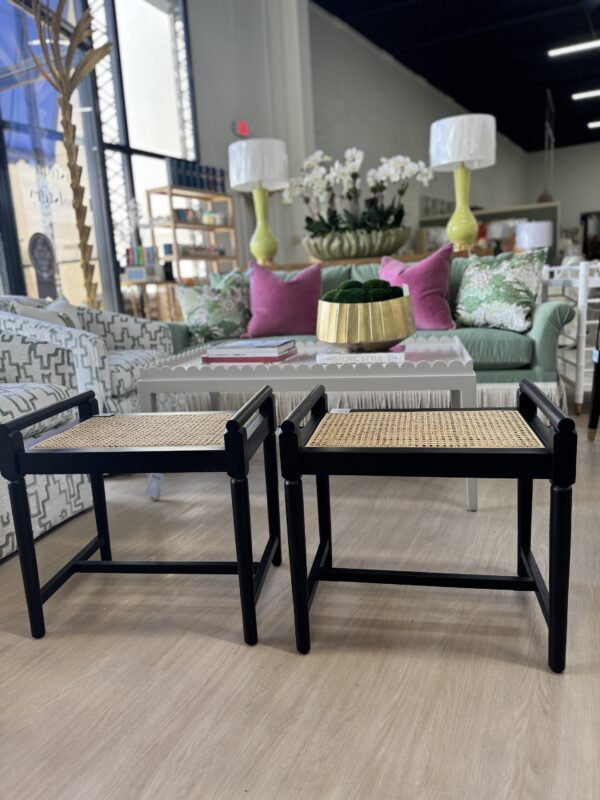 Set of Black and Caine accent benches $500 each