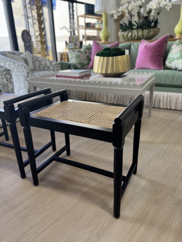 Set of Black and Caine accent benches $500 each - Image 4