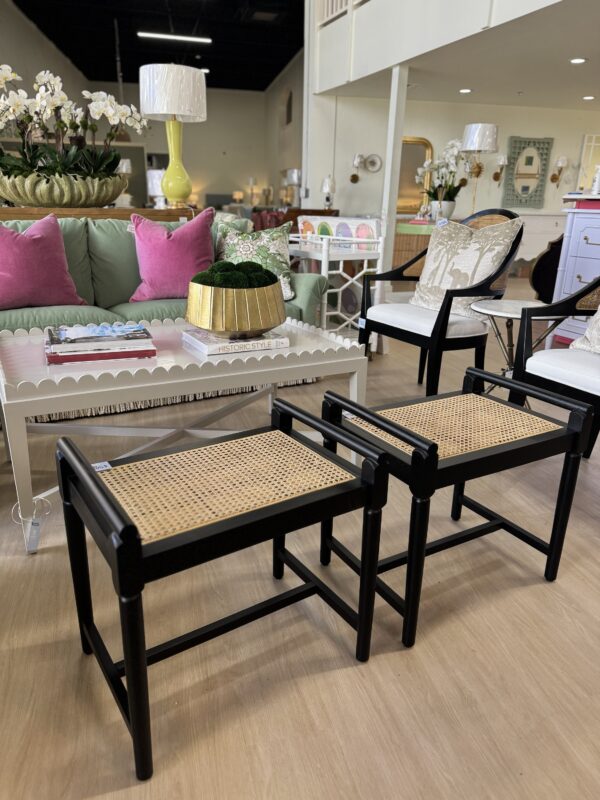 Set of Black and Caine accent benches $500 each - Image 3
