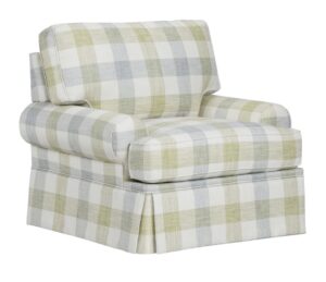 Single Buffalo check stationary chair