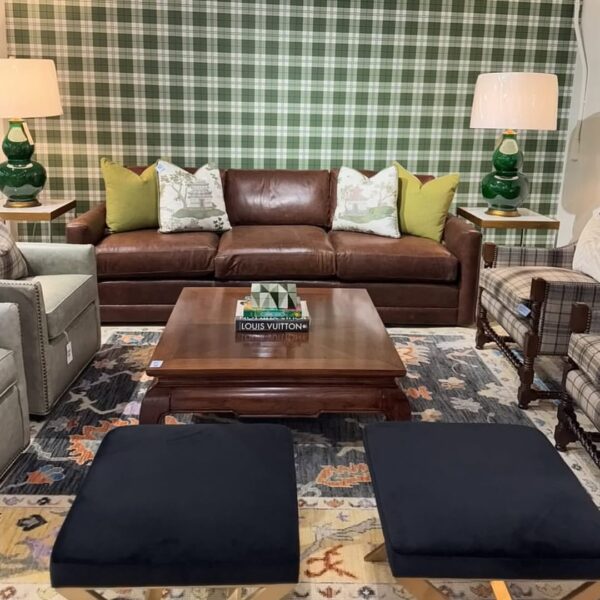 NEW | 3 cushion dark genuine leather sofa! - Image 7