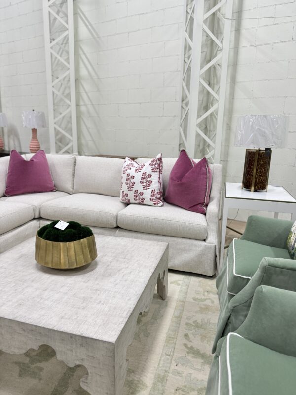 New  | CRLANE Avery sectional in inside out performance fabric Neil natural! - Image 4