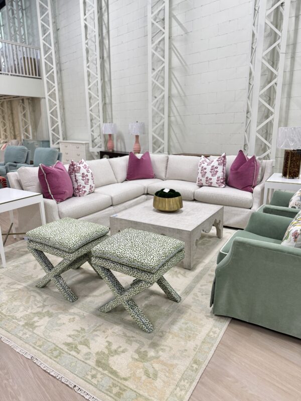 New  | CRLANE Avery sectional in inside out performance fabric Neil natural! - Image 6