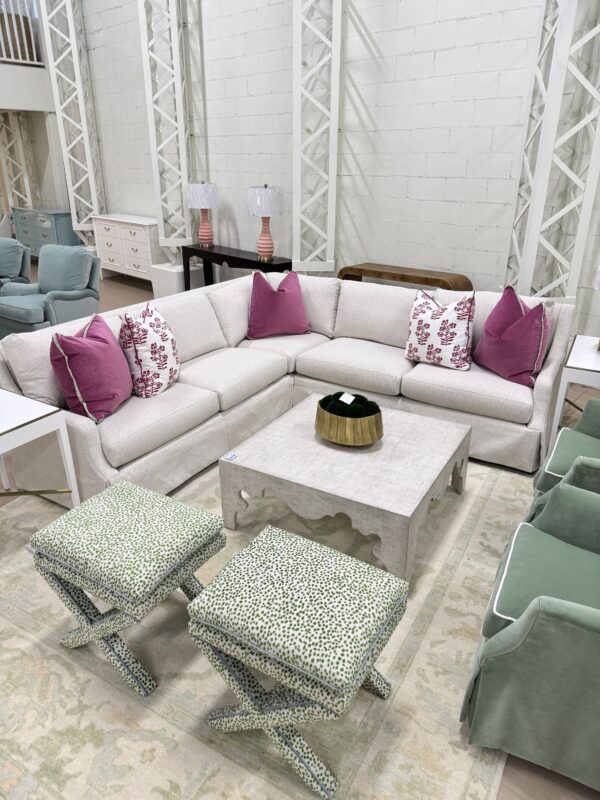 New  | CRLANE Avery sectional in inside out performance fabric Neil natural! - Image 8