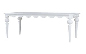 Chloe rectangular white 85” dining table