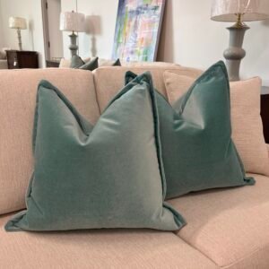 Teal Velvet Pillow | Set of 2 | 22x22