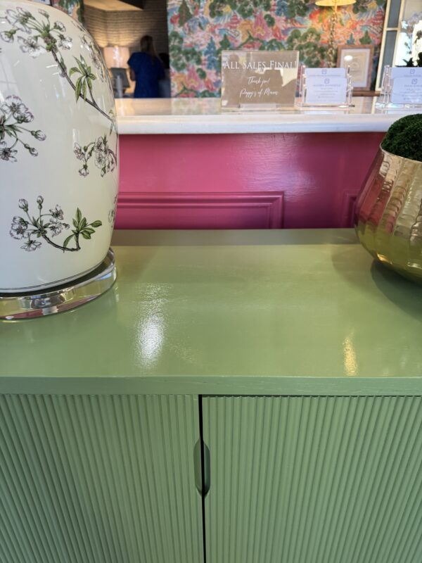 4 door media cabinet lacquered in SW DILL!! - Image 4