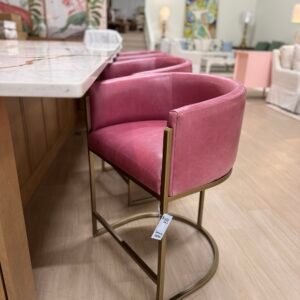 '- SET OF 4 - 
Counter height $1550 each - performance genie pink leather