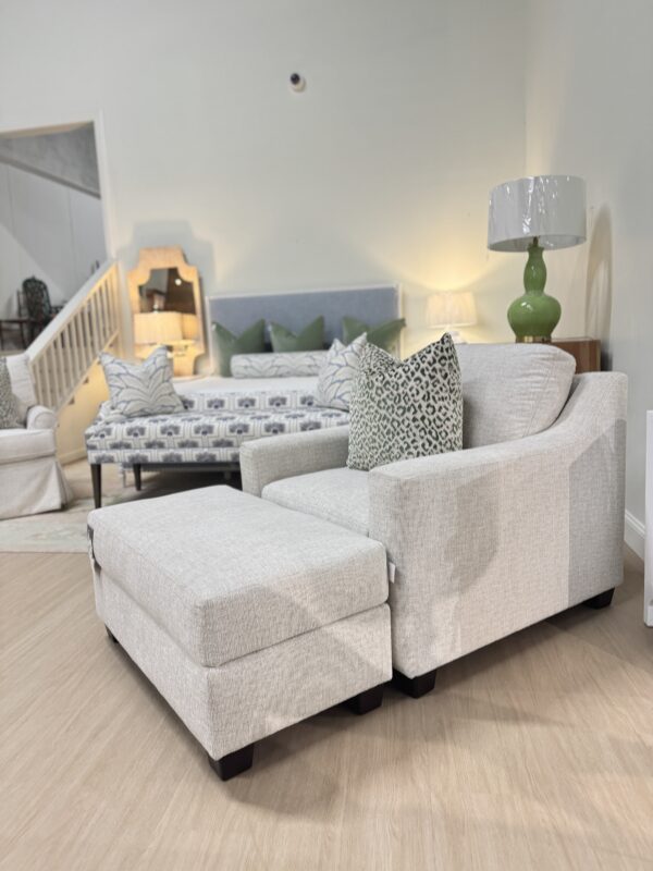 Luna performance fabric chair and ottoman set! Chair is $1200 ottoman is $450 - Image 2