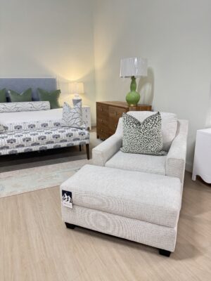 Luna performance fabric chair and ottoman set! Chair is $1200 ottoman is $450