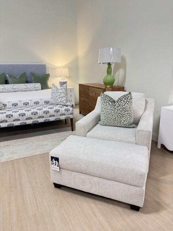 Luna performance fabric chair and ottoman set! Chair is $1200 ottoman is $450