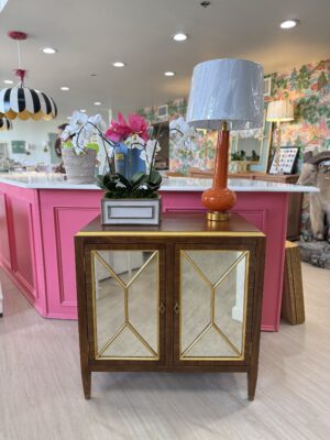 Amanda Wood mirrored front cabinet with gold detailing