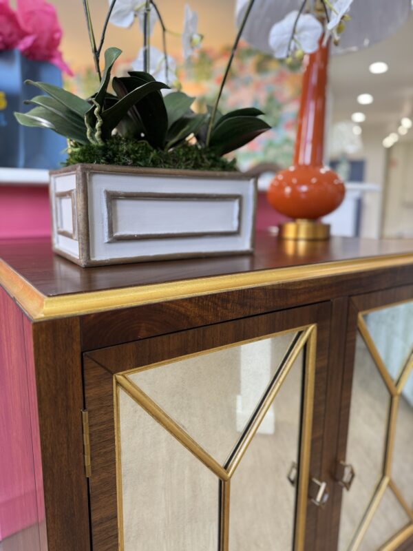 Amanda Wood mirrored front cabinet with gold detailing - Image 4