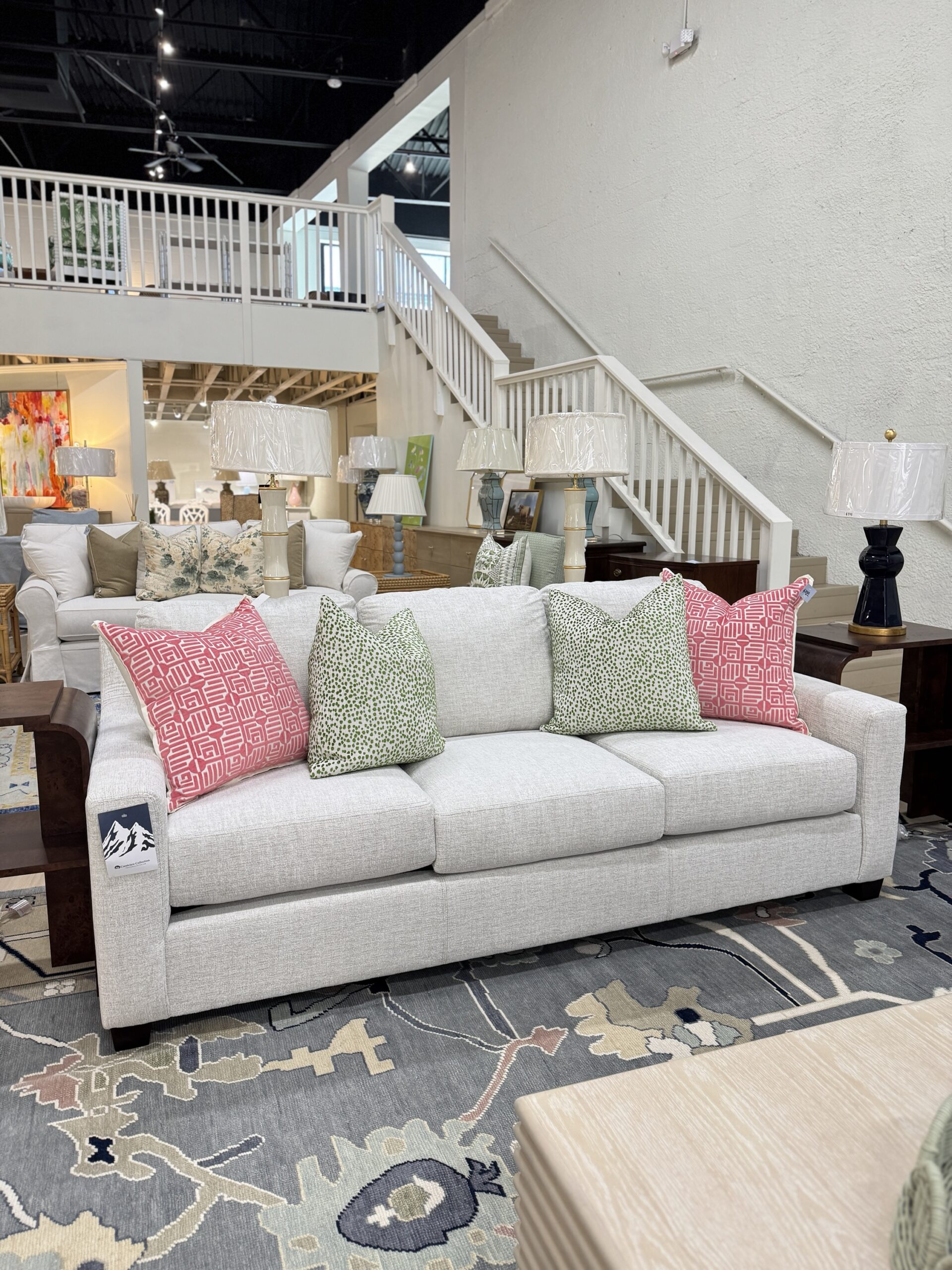 Luna 3 over 3 sofa covered in neutral fabric - Image 3
