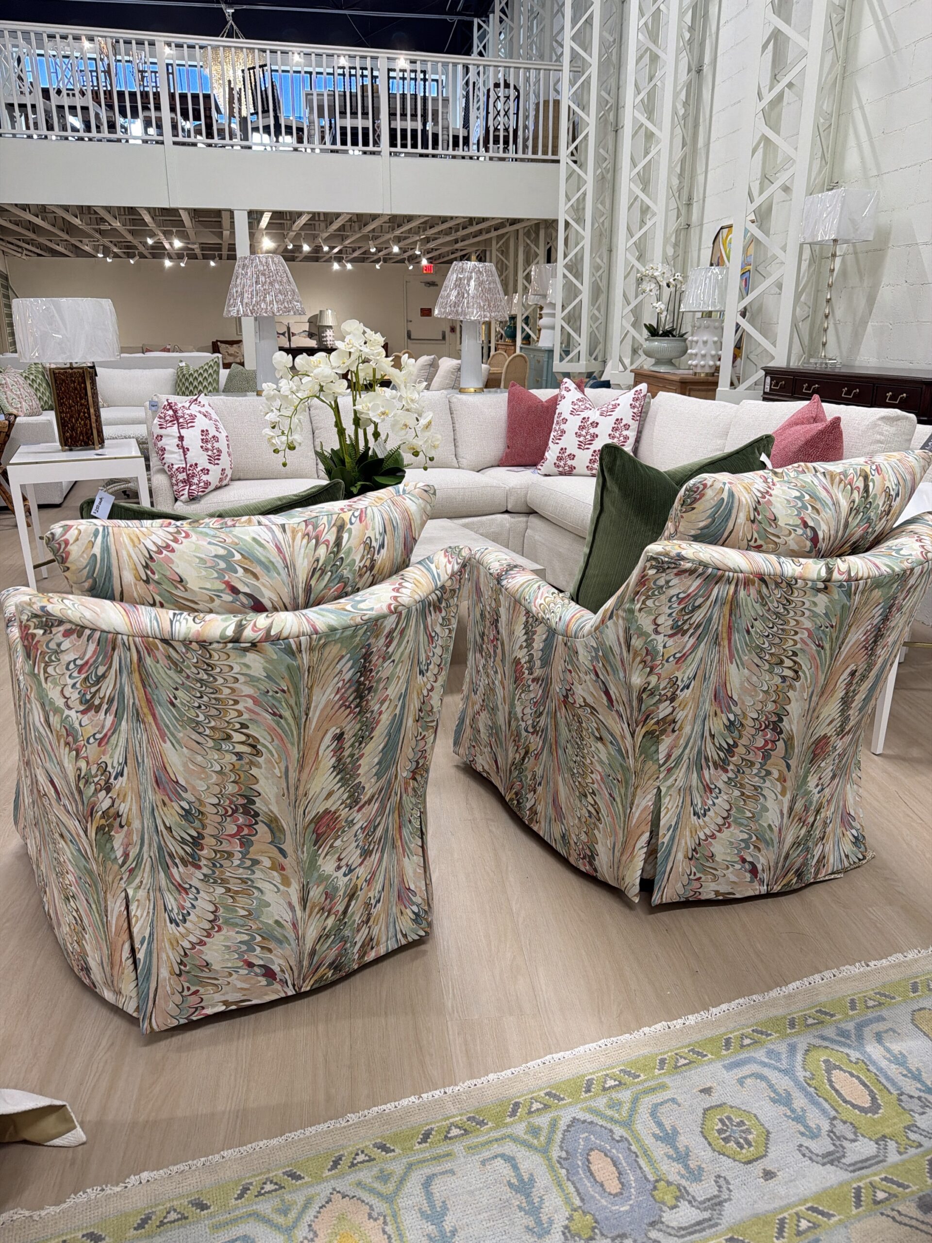 Wesley hall Guilford Swivel Glider Chair Set array, multi, fabric cleaning code S - Image 4