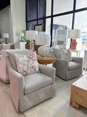 Wesley hall Guilford Swivel Glider Chair Set greenhouse, fabric cleaning code S