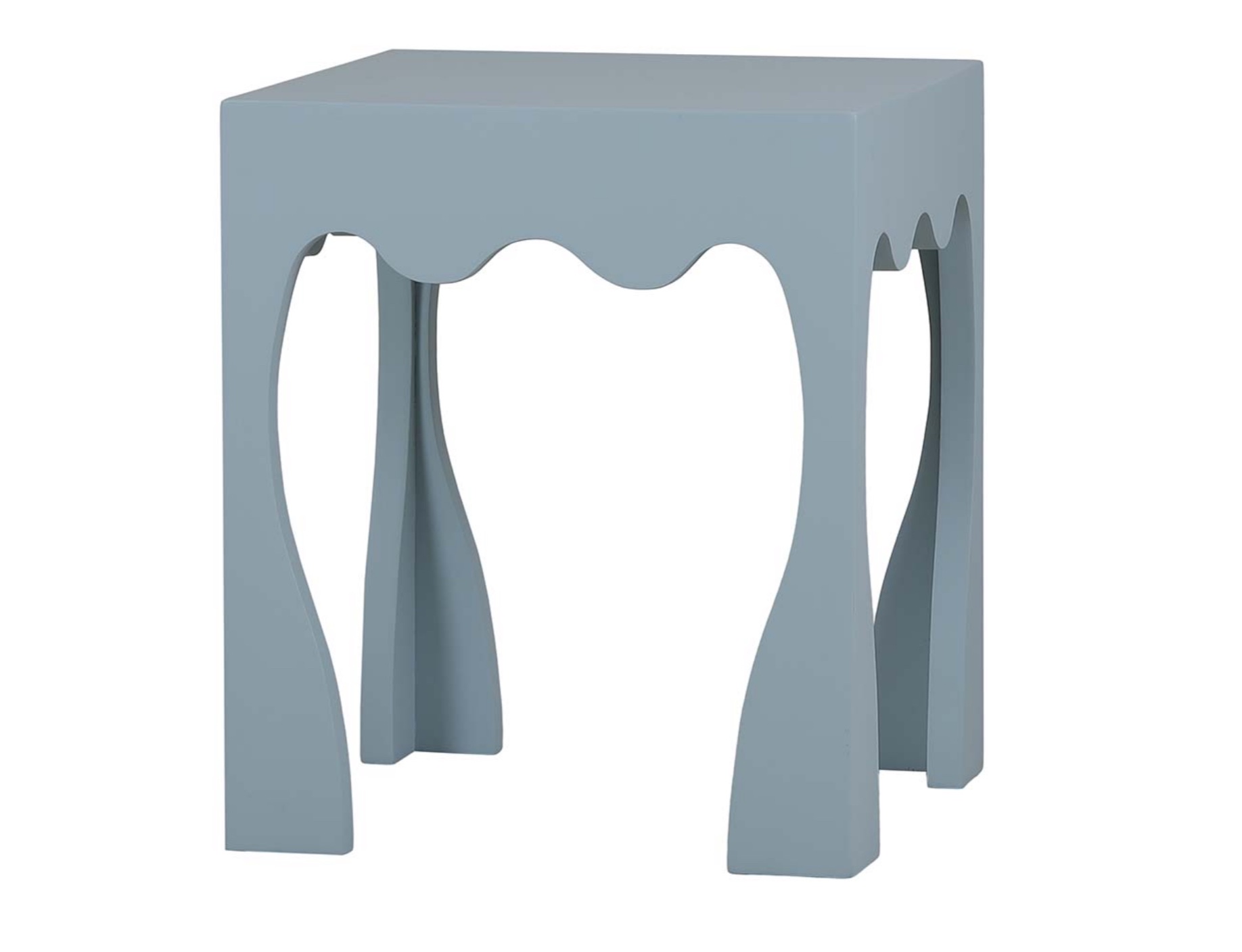 Chloe side table |frosted blue finish