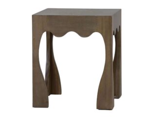 Chloe side table | straw wooden finish
