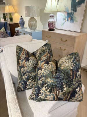 22 x 22  pillows with down inserts (set of 2) SOLD AS A SET branch out and meet people