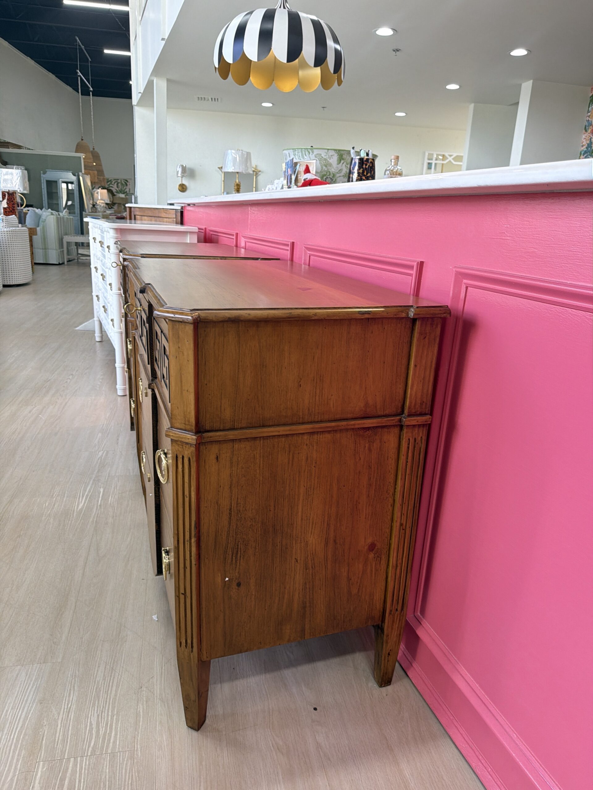 Roma Greek key chest set in antique pine finish! - Image 2