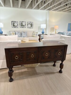 Chatsworth server in dark TKB finish with gold hardware