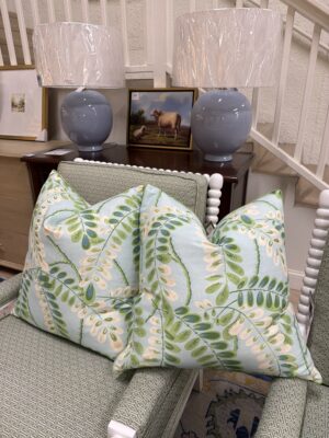 22 x 22  pillows with down inserts (set of 2) SOLD AS A SET line line Lilly