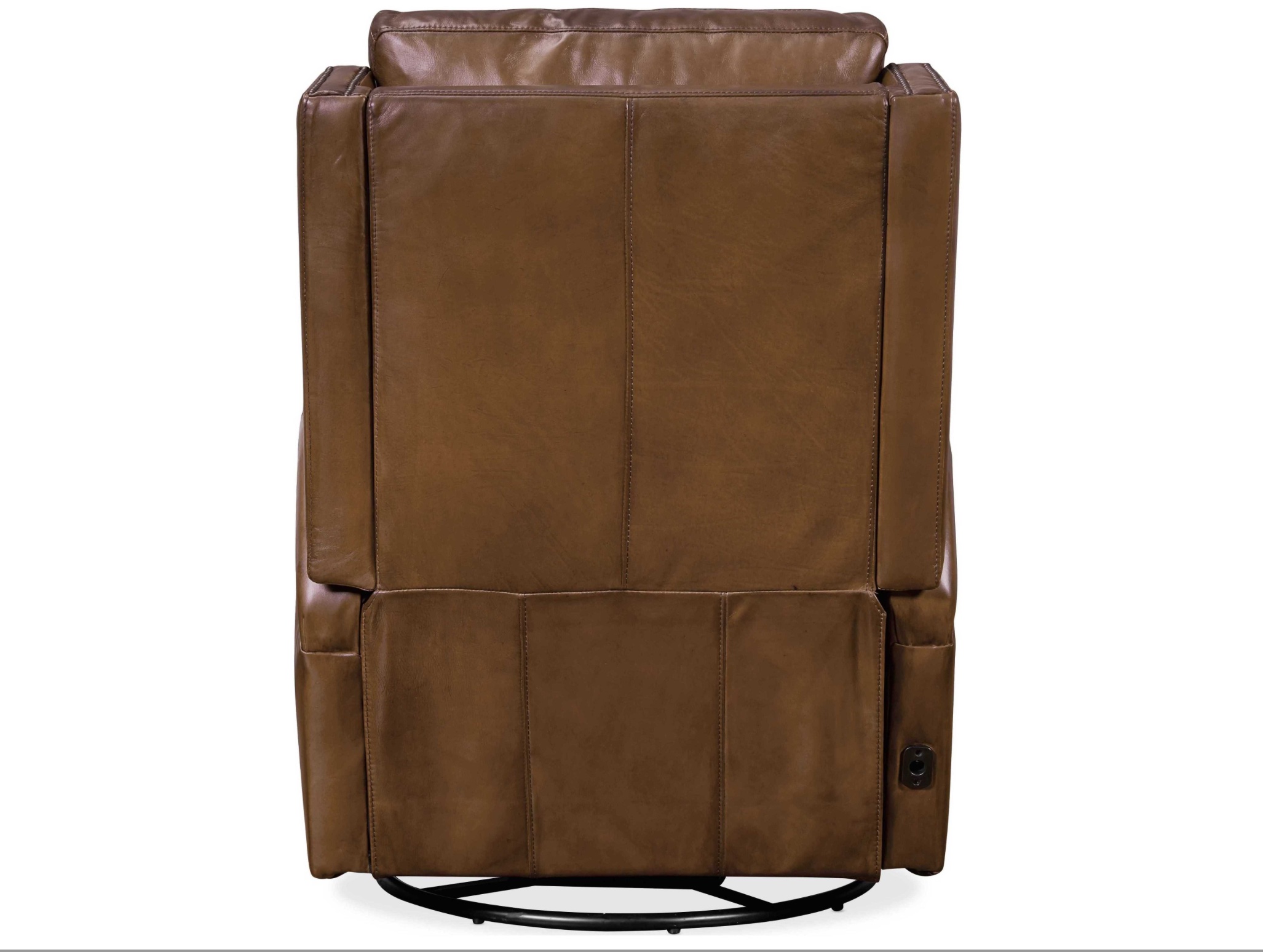 ELECTRIC RECLINER SET! These swivel rock & recliner $2300 EACH- must be plugged in and these include a USBC port to charge your phone! Covered in brown leather! - Image 7