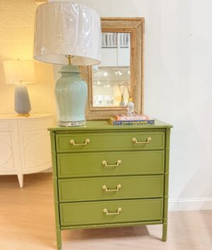 Vintage | Florida furniture 4 drawer chest lacquered in SW garden spot